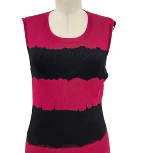 Karen Millen‎ Dress Bodycon Fit & Flare Sleeveless Tie Dye Red Black Size Small thumbnail 5