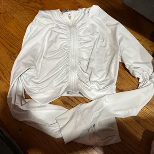 Mono b cropped white athletic jacket  thumbnail 1