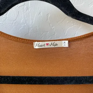 Heart Hips Long Open Draped Cardigan - Rust Brown thumbnail 4