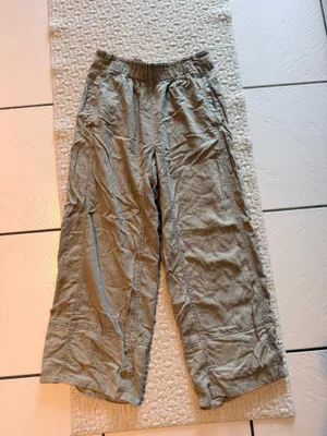 Free People Linen Pants Wide-Leg Medium thumbnail 1