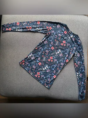 Kari Traa Baselayer Fryd Long Sleeve Floral Humingbird Pattern Small thumbnail 3