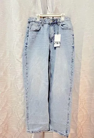 Nwt Zara Jeans Regular Fit High Rise Long Length thumbnail 2
