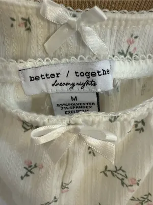 Better Together dreamy nights floral cotton pajama set M thumbnail 4