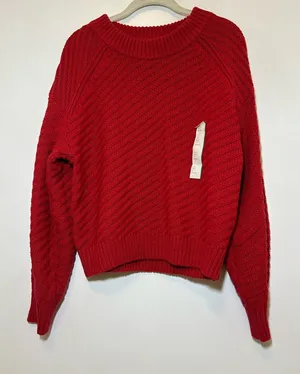 Universal Threads Vibrant Red Women's Medium  Cowl Sweater thumbnail 1