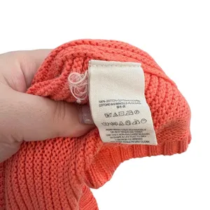 Free People La Brea Sweater V-Neck Ribbed Cuffed‎ Sleeve Coral Orange Size Large thumbnail 13