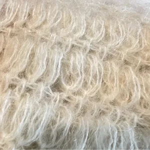 Central Park West Loose Knit Shoulder Wrap Shawl Shrug Mohair Blend Cream Ivory thumbnail 8