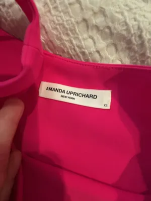 Amanda Uprichard Bowen Mini Dress in Hot Pink thumbnail 6
