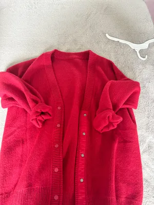 Vibrant Red Cardigan Size M thumbnail 3