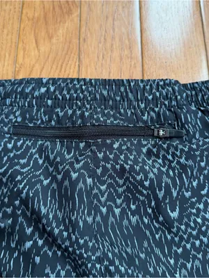 Nike 10K Dri-FIT Running Shorts Black Grey Static Print Mesh Trim Women's Large thumbnail 5