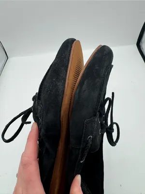 Lucky Brand Shoes Womens Size 7.5 Black Suede Boat Flats Moc Toe LK-TINEERA thumbnail 7