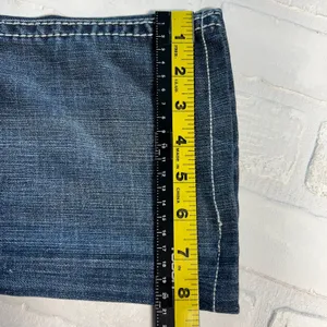 Y2K Rock Revival Sasha‎ Boot Jeans Womens 31 Dark Wash Denim Flap Rhinestones thumbnail 16