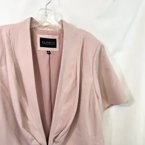 Eloquii Plus Size 24 Blazer Pink Short Sleeve Spring Easter‎ Church Wedding 465 thumbnail 4