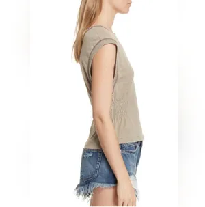 We The May Smocked Sides Olive Tank Size Medium thumbnail 3
