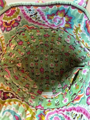 Vera Bradley Tutti Frutti Retired Paisley Quilted Tote thumbnail 4