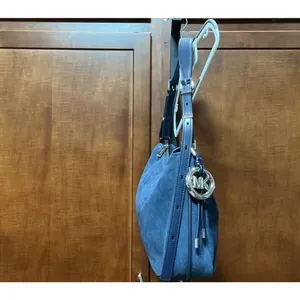 Michael Kors Nolita Medium Blue Suede Convertible Shoulder Hobo Bag 30F5GY5M2L thumbnail 4