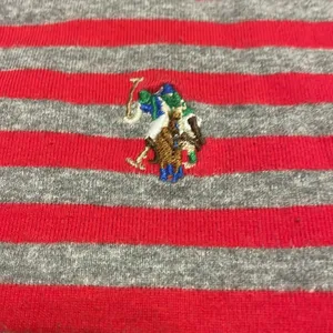 U S Polo Association red & grey striped long sleeve top size L thumbnail 2