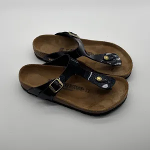 Birkenstock Gizeh Galaxy Black Glitter Patent Leather Sandals Womens 39 L8 M6 thumbnail 8