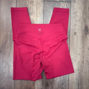 Red Athletic Leggings Scrunch Booty High Waist Sz M Gym Yoga Running Workout thumbnail 2