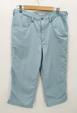 North Face Baby‎ Blue Capri Cropped Nylon Pants Outdoors Hiking Nature Women 14 thumbnail 1