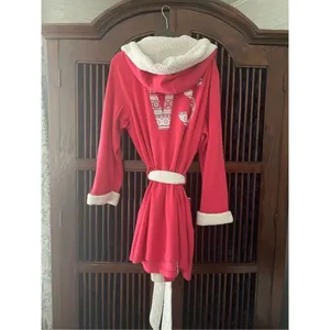Victoria’s Secret | Women’s Santa Sherpa Lined Fleece Christmas Robe XS thumbnail 2
