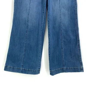 SPANX Seamed Front Wide Leg Jeans Vintage Indigo L thumbnail 4