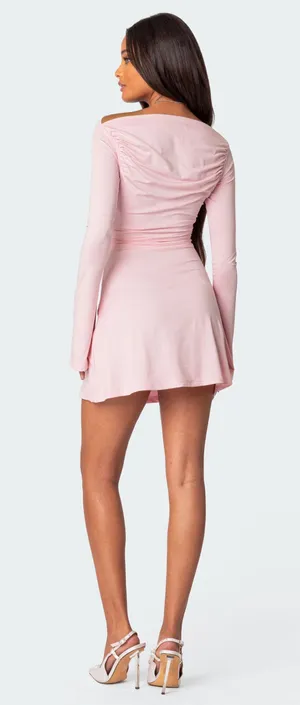Edikted Leena Gathered Mini Dress thumbnail 2