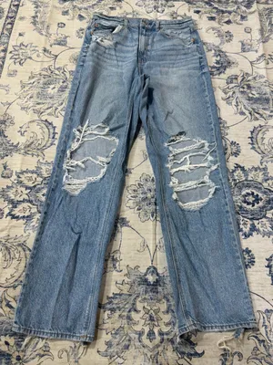 American Eagle Highest Rise Baggy Straight Jeans thumbnail 2