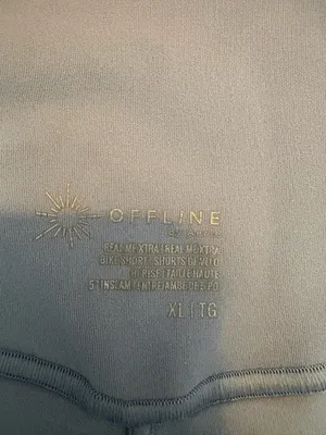 Aerie Light Blue High Rise Bike Shorts thumbnail 4