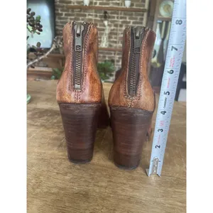 Bed Stu Bootie Handcrafted Cobbler Series Distressed Peep Toe Ankle Boots 9.5 thumbnail 4