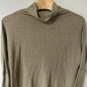 We The‎ Free People Kitty Waffle Thermal Knit Tunic Dress Sweater Green Sz Large thumbnail 2