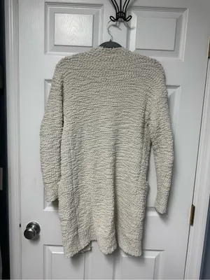 Zesica Cream Bouclé Open-Front Women's Cardigan thumbnail 6
