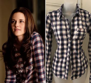 Y2K Hollister Plaid Button Up Flannel Shirt Top ASO Bella Swan Twilight Sz S 2000s thumbnail 2