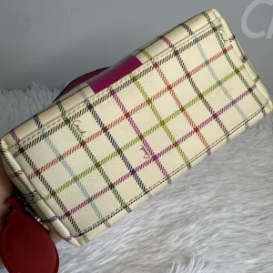 y2k COACH Heritage Plaid Mini Purse Shoulder Bag Wristlet thumbnail 3