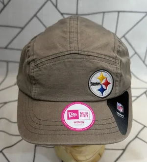 New Era Pittsburgh Steelers Hat OSFM Brown 5-Panel Adjustable Camper Cap thumbnail 1