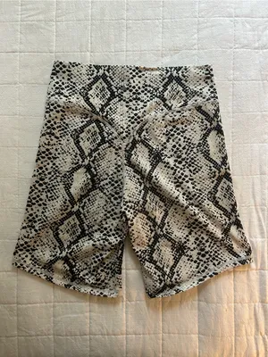 Balance Athletica White and Black Snake Print High-Waist Bike Shorts thumbnail 3