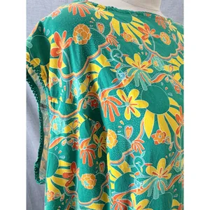 Bright and Beautiful Midi Dress Green Floral Sunburst Mod Retro Plus 24 thumbnail 11