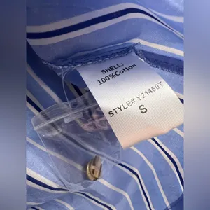 Tuckernuck Pomander Place Shades of Blue Stripe Tiered Cara Dress long sleeve S thumbnail 5