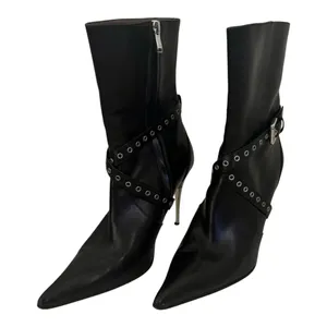 L’idea by Lori Women’s black leather ankle boots Size 38 thumbnail 2