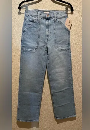NWT MOTHER Denim The Patch Rambler Ankle Norway Dude Wash Size 25 thumbnail 6