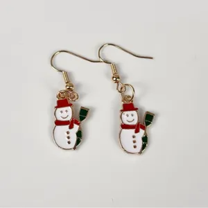 3 Pairs of Christmas Hook Earrings, Wreath, Santa Claus, New! thumbnail 4