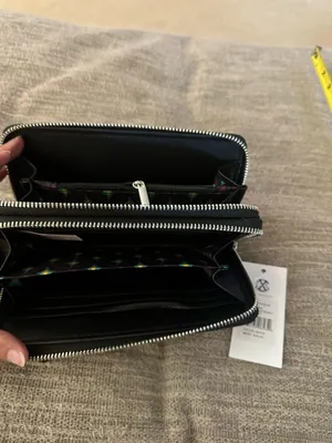 CLX by Christian Lacroix Brandy pebble double zipper wallet thumbnail 4