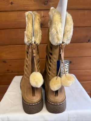G.H. Bass & Co. mid-calf faux-fur lined suede boots Sz 11 NIB thumbnail 3