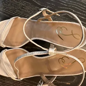 Sam Edelman white strappy sandals 4” heels size 10 NWT thumbnail 8