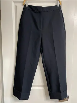 Abercrombie & Fitch High Rise Cuffed Tailored Straight Pants Size 28 Short thumbnail 4