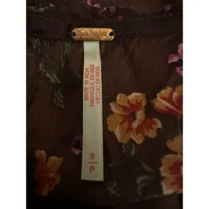 Free People Dainty Lace Retro 90s Butterfly Babe Maxi Dress in Brown Combo Small thumbnail 9