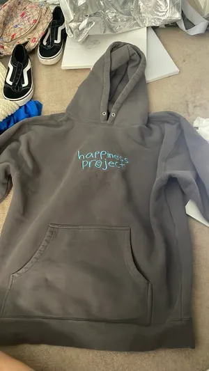 happiness project hoodie Gray Size L thumbnail 1