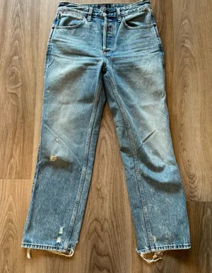 Abercrombie and Fitch Annie High Rise Ankle Straight Jeans thumbnail 1