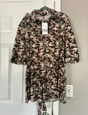 Zara camo dress thumbnail 1