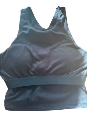 Kyodan Black High Neck Cropped Tank Top thumbnail 5