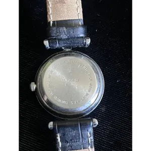 Vintage Gitano Womens Watch Roman Numerals Leather Strap Silver thumbnail 6
